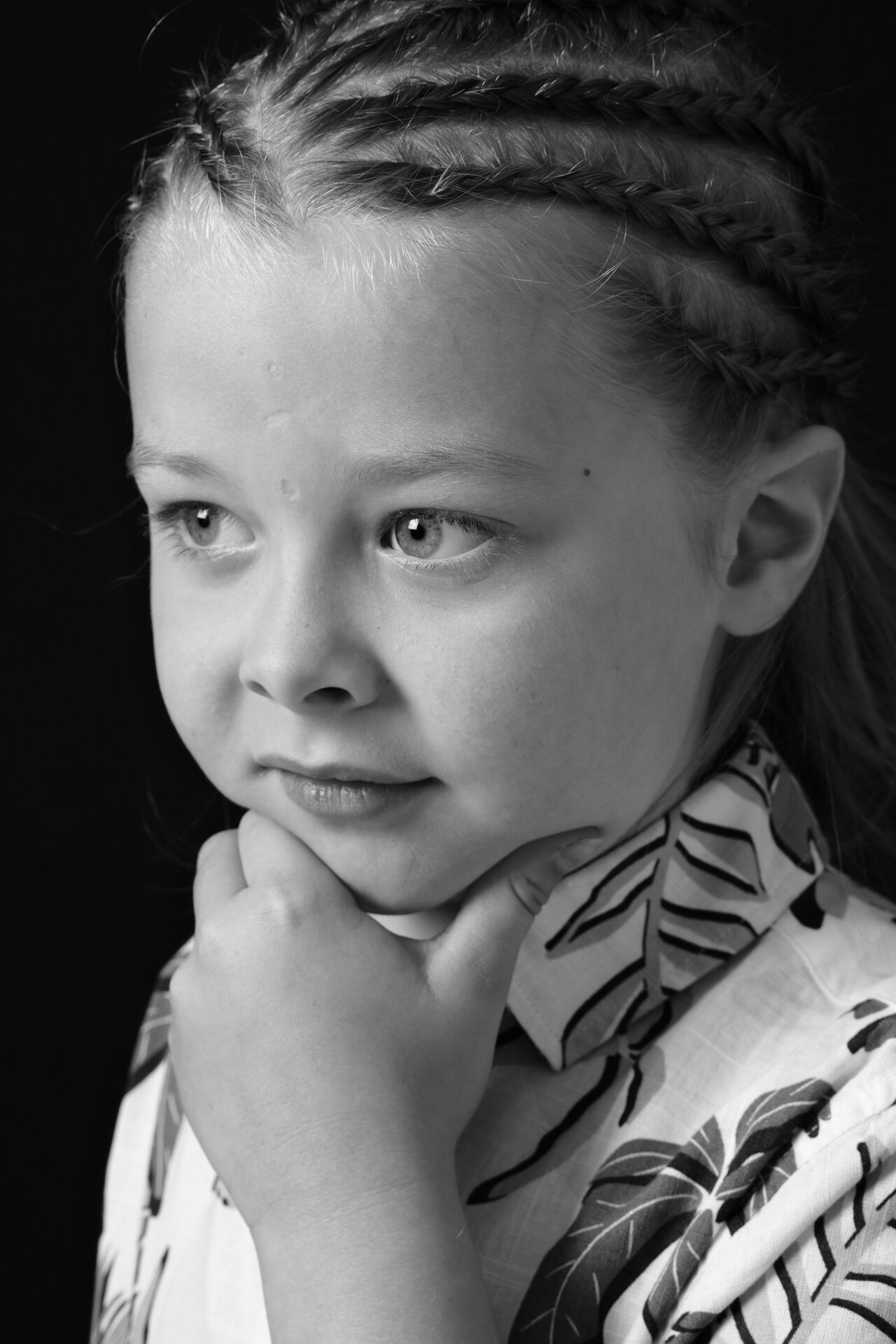 George Rouse artistic black and white portrait